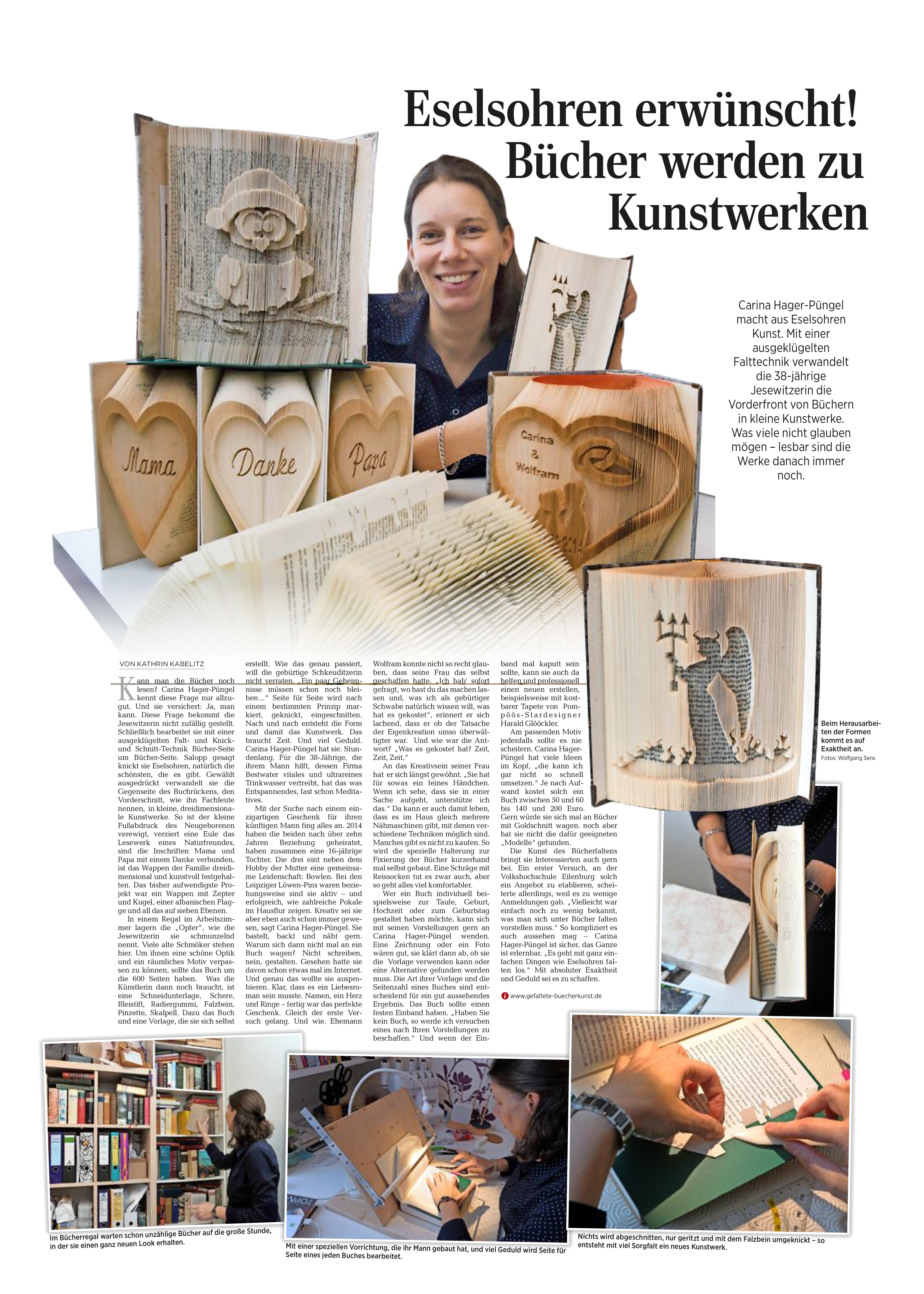 Leipziger Volkszeitung Ausgabe vom Dienstag 08.01.2019 
Vielen Dank an Kathrin Kabelitz und Wolfgang Sens